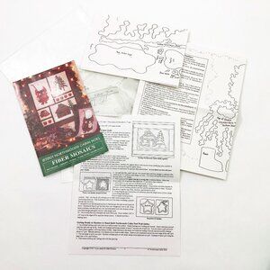 Northwoods Cabin Noel Santa Christmas Block Wall Quilt Sewing Craft Pattern 1994